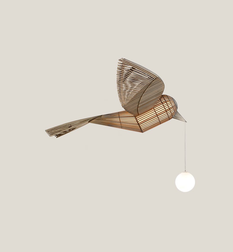 Bird Horizontal Suspension Natural White - LZF Lamps on