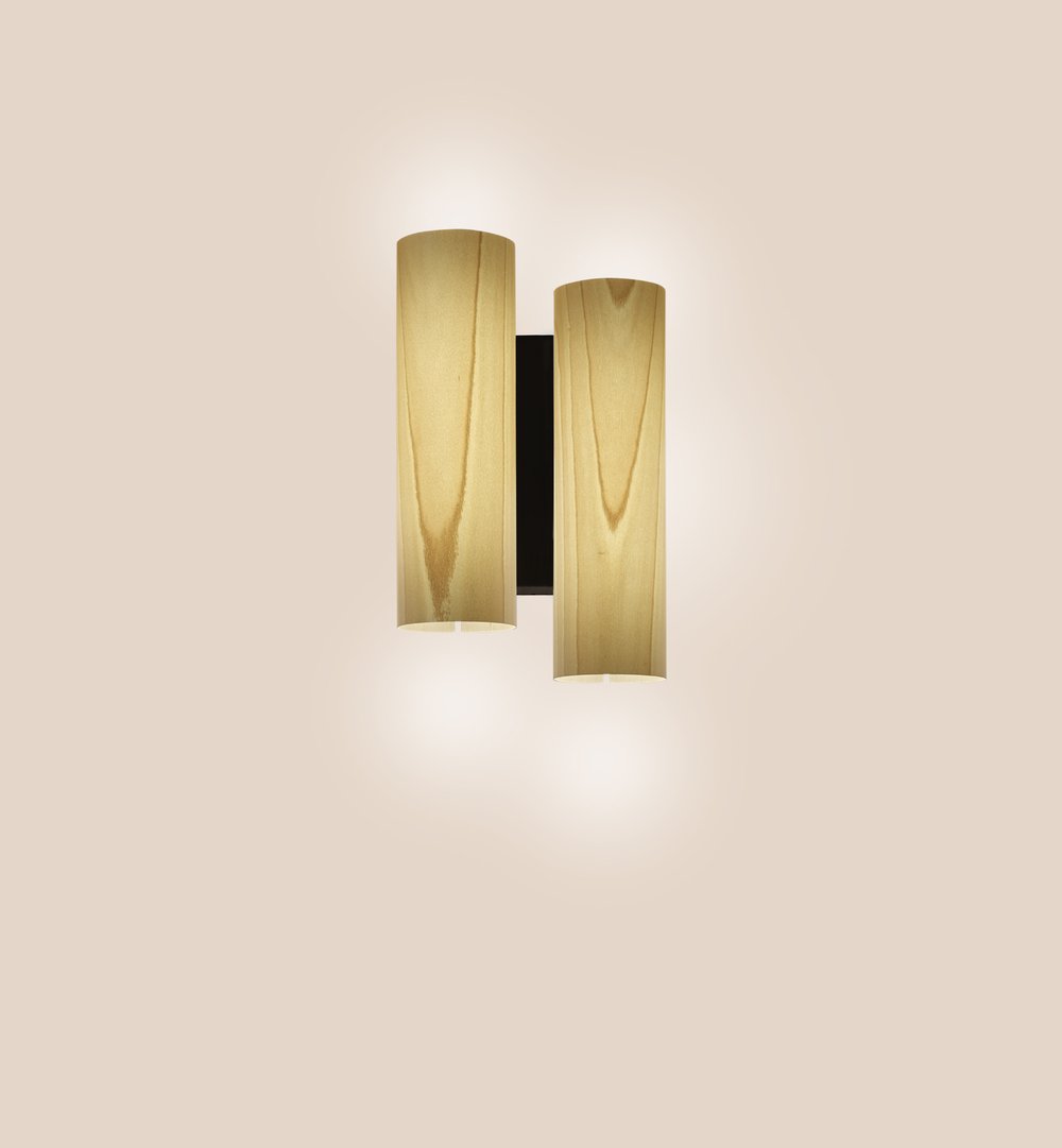 Black Note Duplet Wall Natural Beech - LZF Lamps on