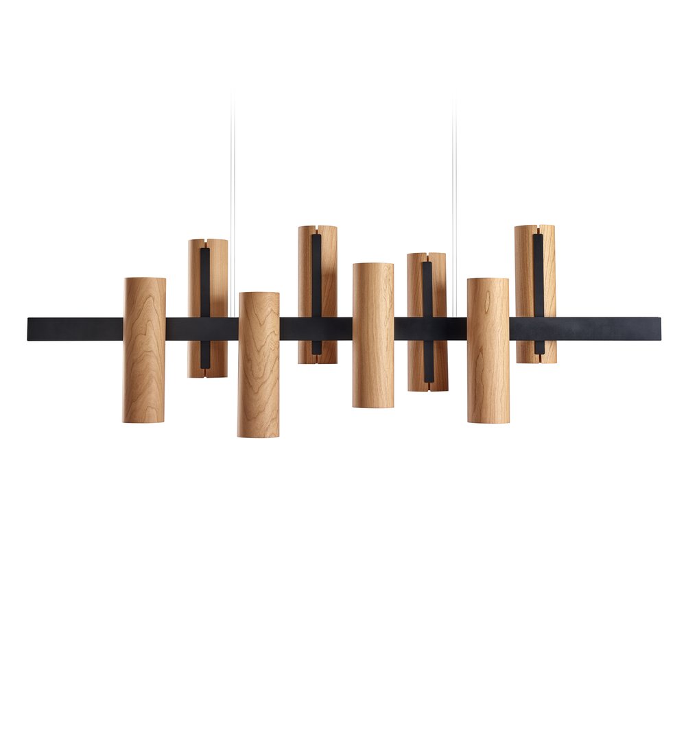 Black Note Keys Suspension Natural Cherry - LZF Lamps on