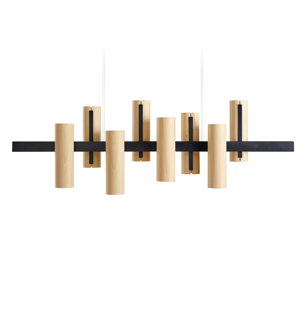 Black Note Keys Suspension Natural Beech - LZF Lamps on