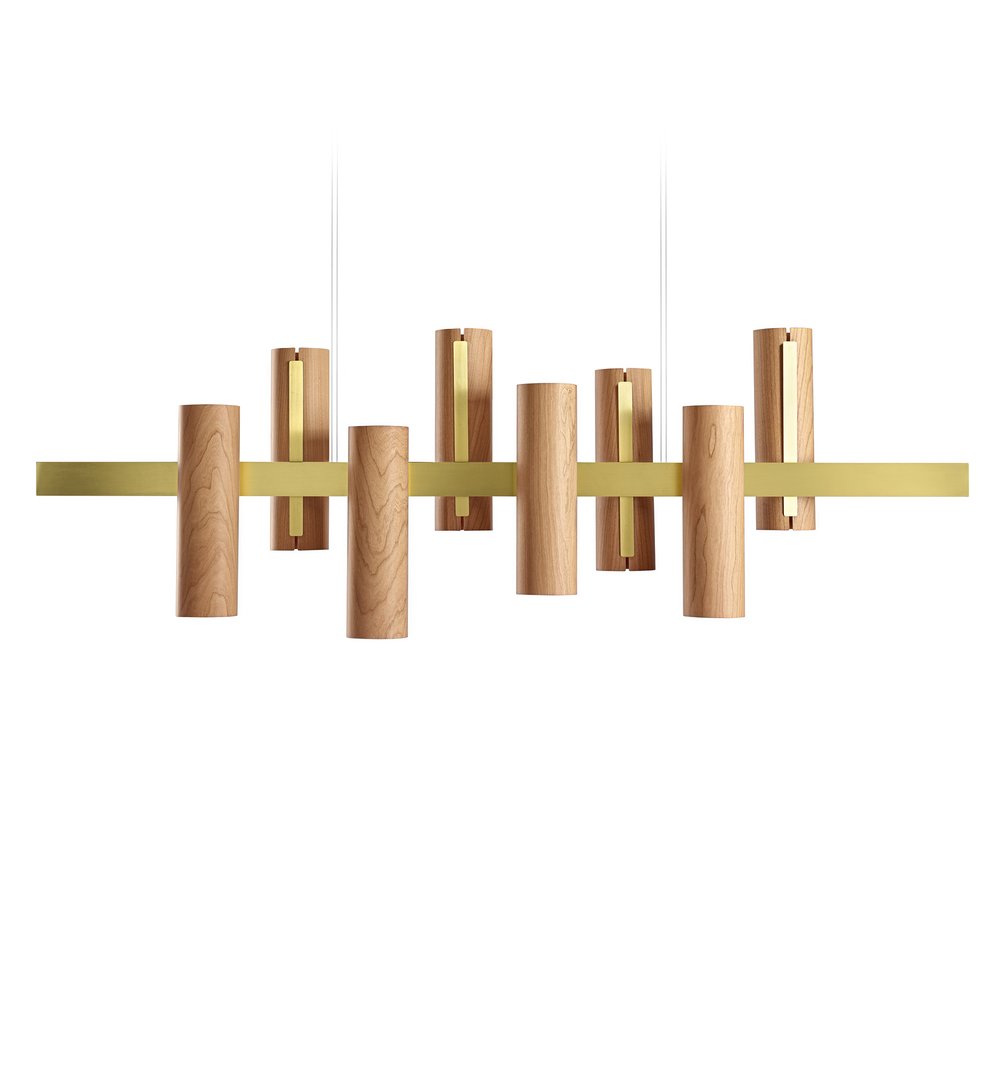 Black Note Keys Suspension Natural Cherry - LZF Lamps on