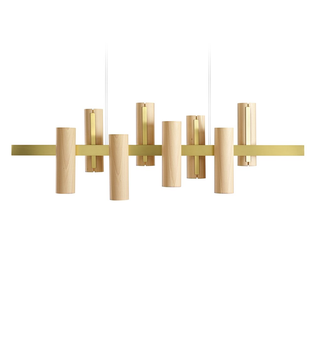 Black Note Keys Suspension Natural Beech - LZF Lamps on