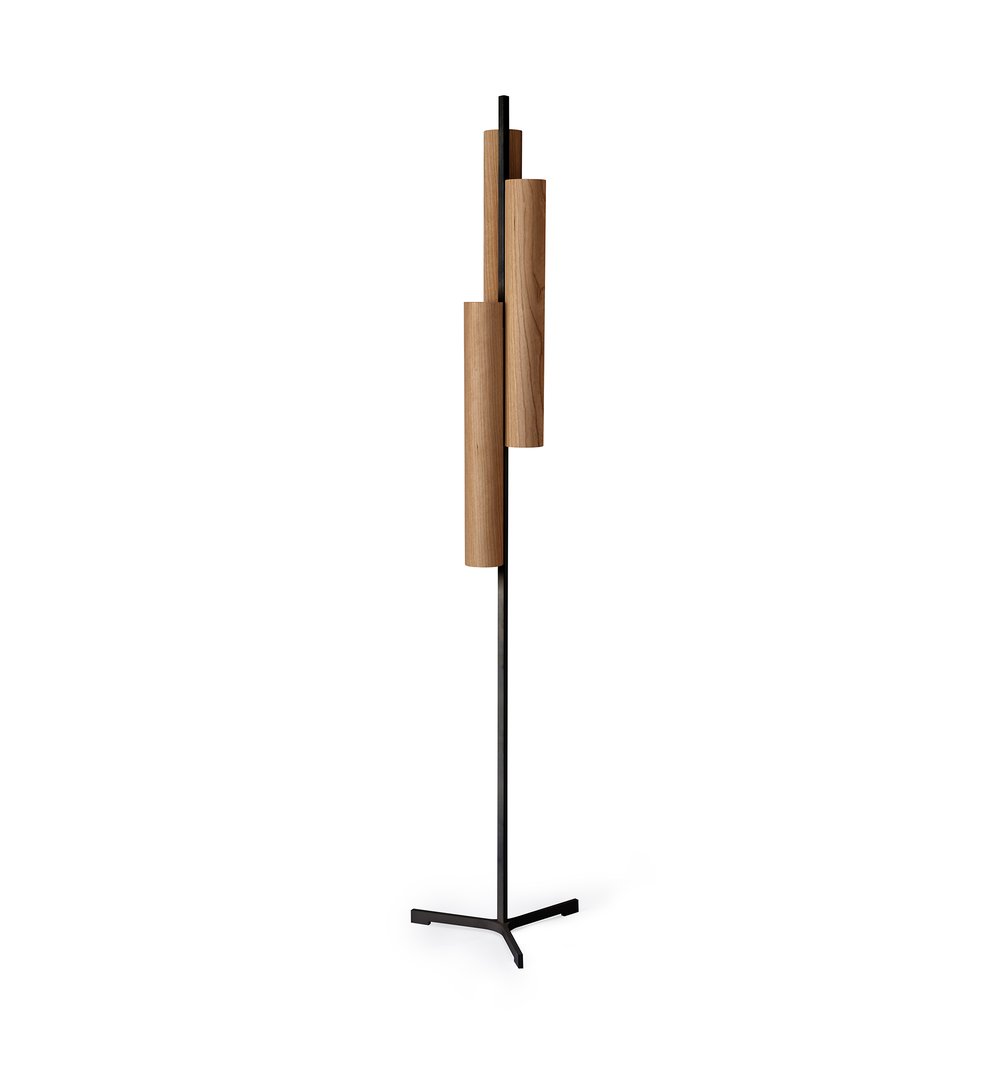 Black Note Triplet Floor Natural Cherry - LZF Lamps on