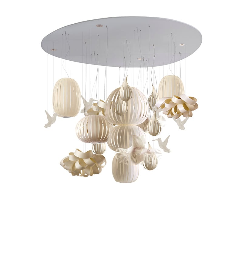 Candelabro Suspension Ivory White - LZF Lamps on