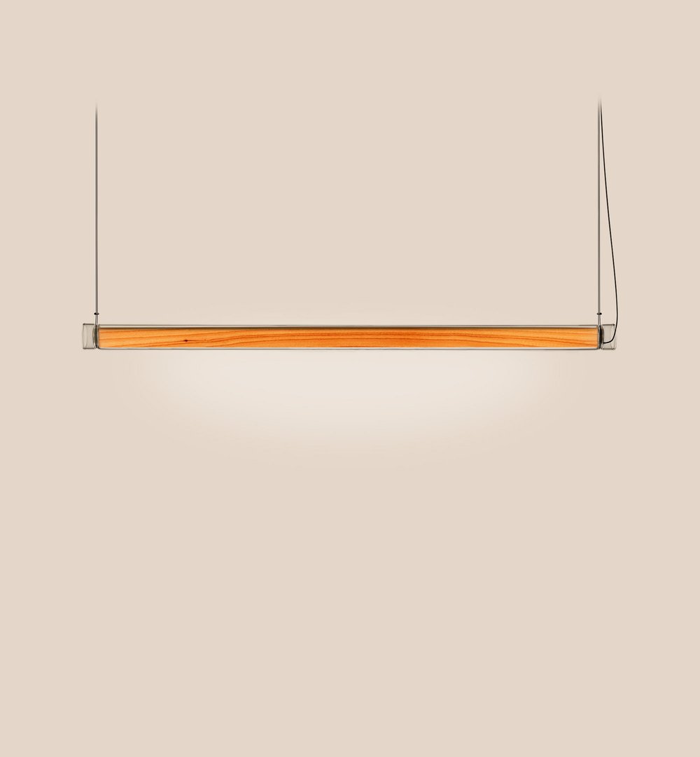 Estela Horizontal Suspension Natural Beech - LZF Lamps on