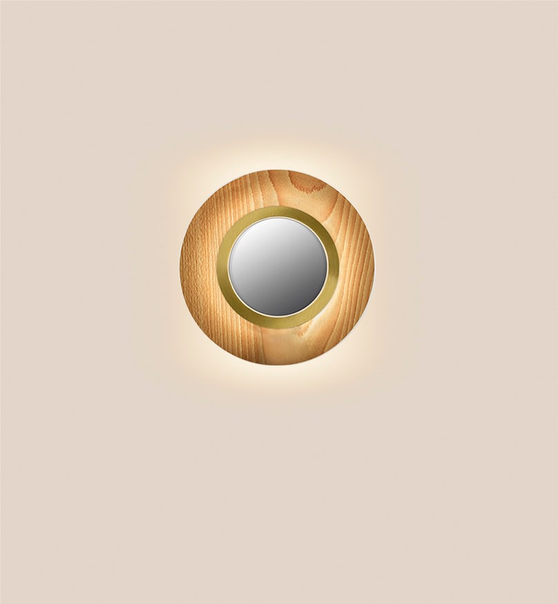 Lens Circular Wall Natural Beech - LZF Lamps on