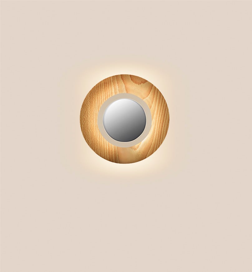 Lens Circular Wall Natural Beech - LZF Lamps on